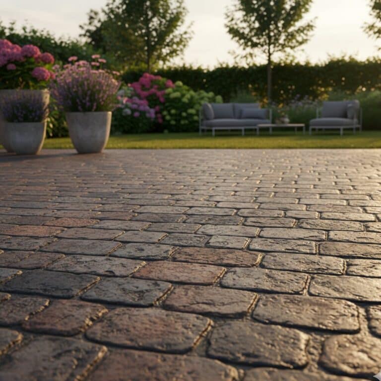 Beton odciskany na taras. Bautech1