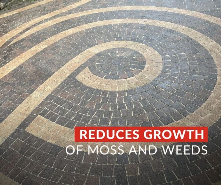 Reduces Growth of Moss and Weeds