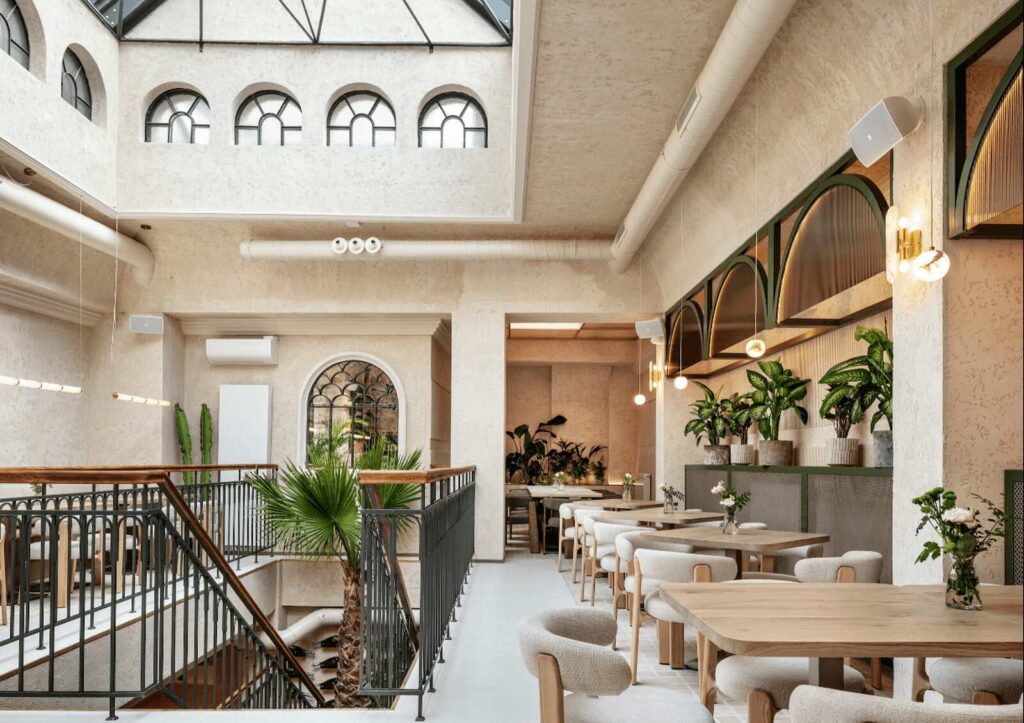 Restauracja Chleb&More Kraków - posadzka Mikrobeton Bautech MIcroULTIMA